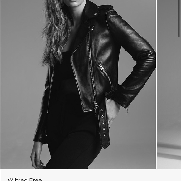 Aritzia Wilfred Free Lennon Leather Jacket - Picture 9 of 10